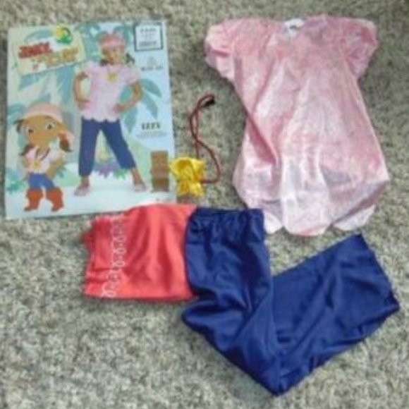 Toddler Izzy Halloween Costume 3T/4T Jake & The Neverland Pirates 4 Pc Girls - Picture 2 of 3